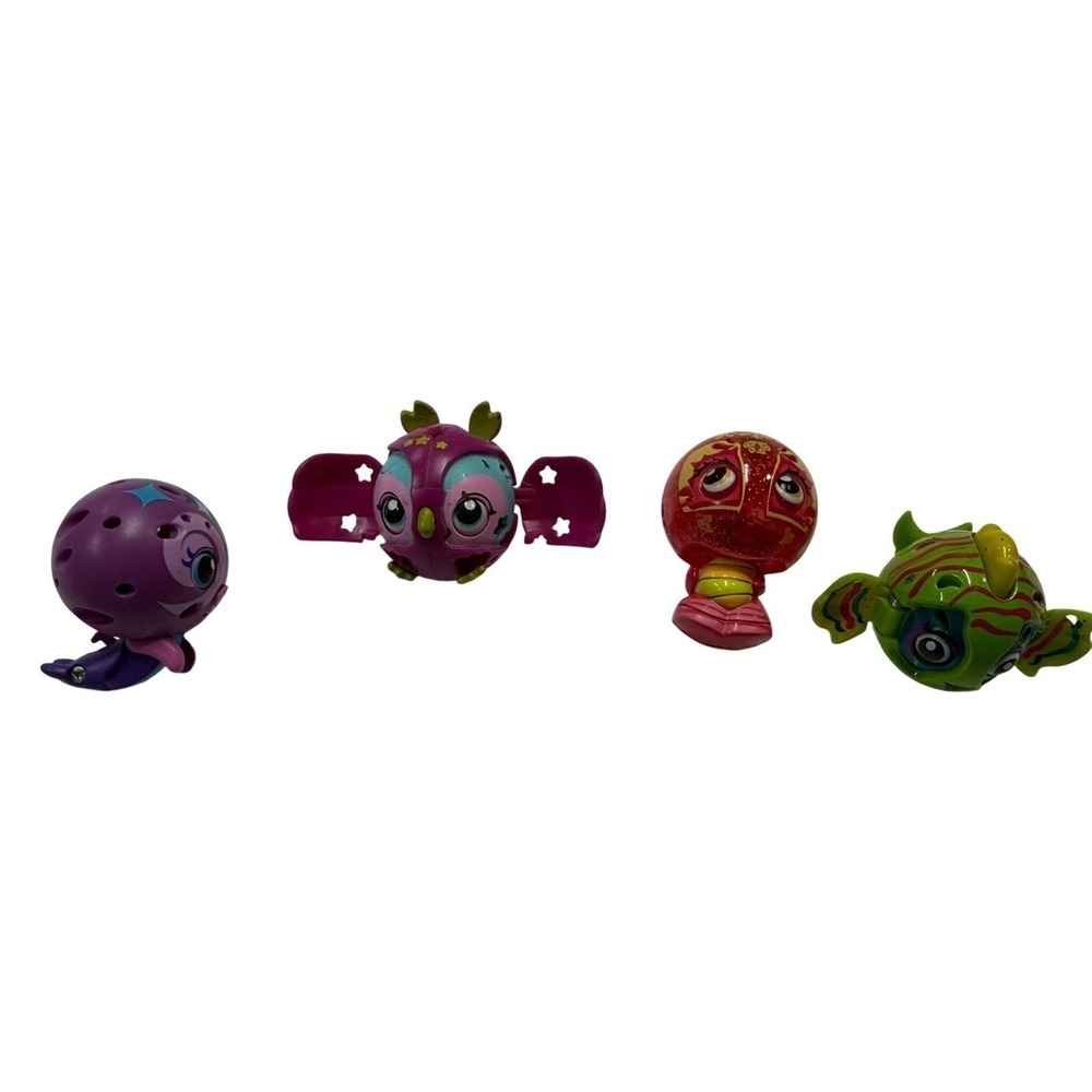 Spin Master Zoobles Lot of 4 Pop Open Transforming Figures